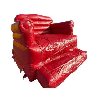 Big Red Santa Chair Inflatable Photo Op