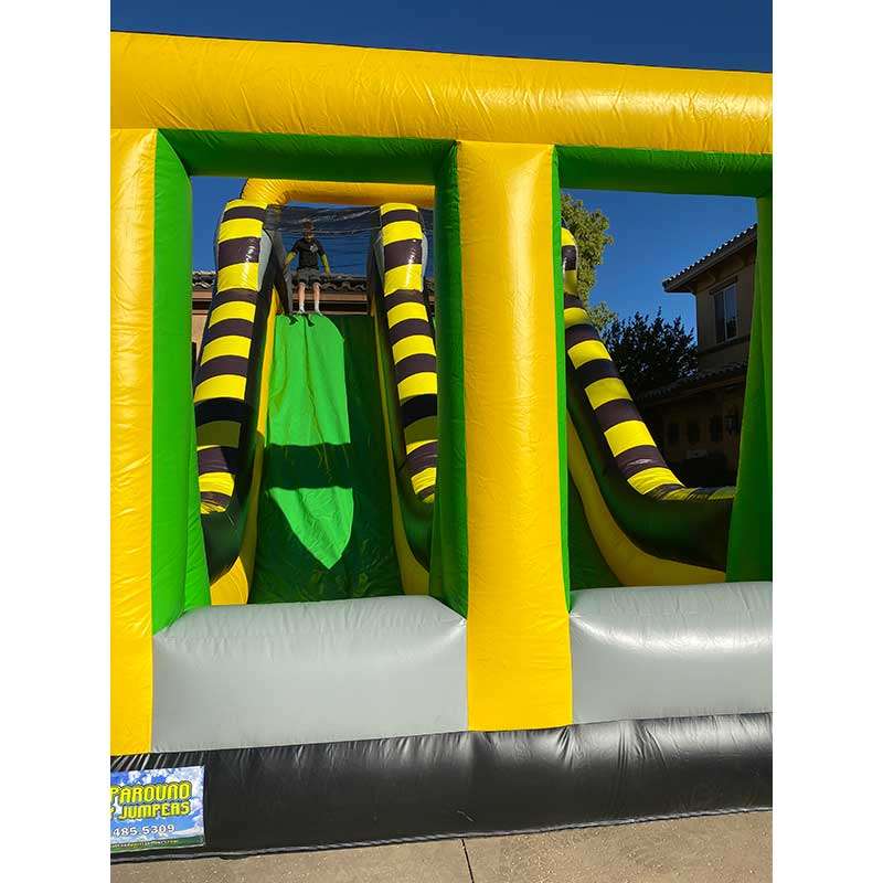 98' Toxic Stunt Run Dual Lane Obstacle Course