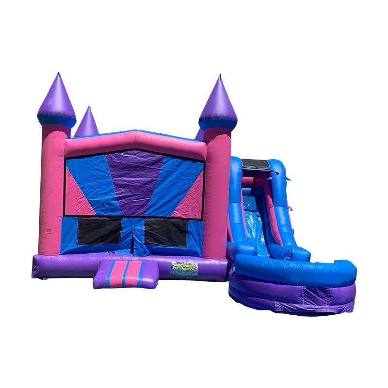 5-in-1 or 6-in-1 Princess Castle Wet or Dry Banner Slide