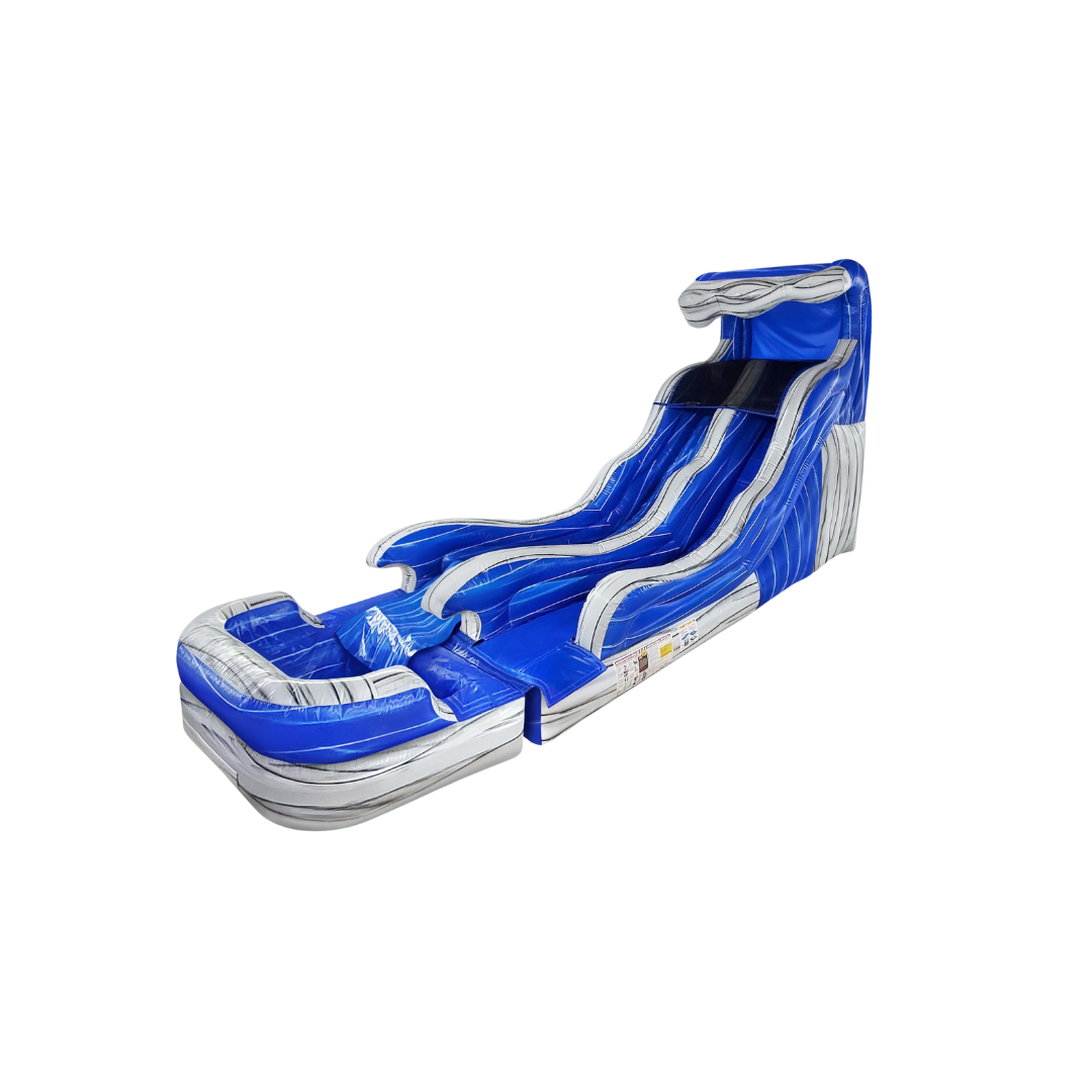 18' Blue & Gray Wave Wet or Dry Slide