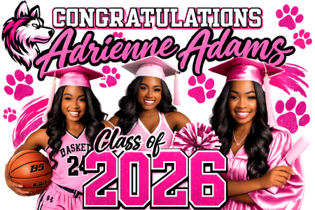 Graduation Yard Sign with H-Stake